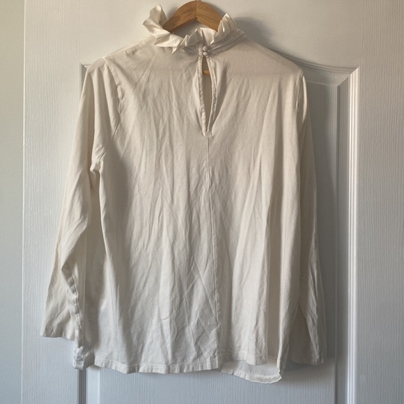 Banana Republic Women’s Cream Blouse with Turtle Neck - Picture 7 of 8